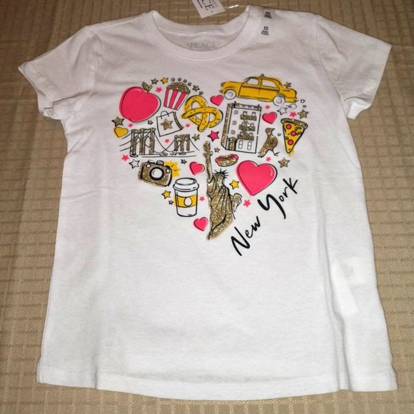 new girls shirt, New York, size XS 4 the children's place K-200 - Picture 1 of 1